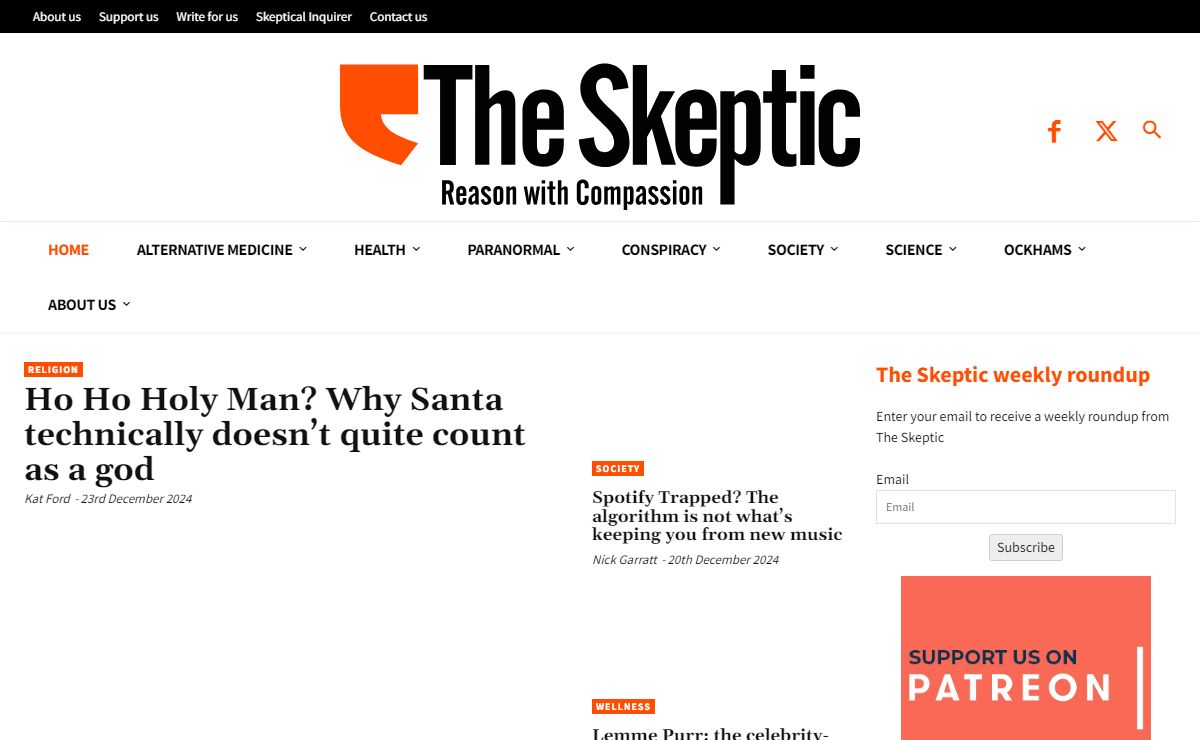Homepage - The Skeptic