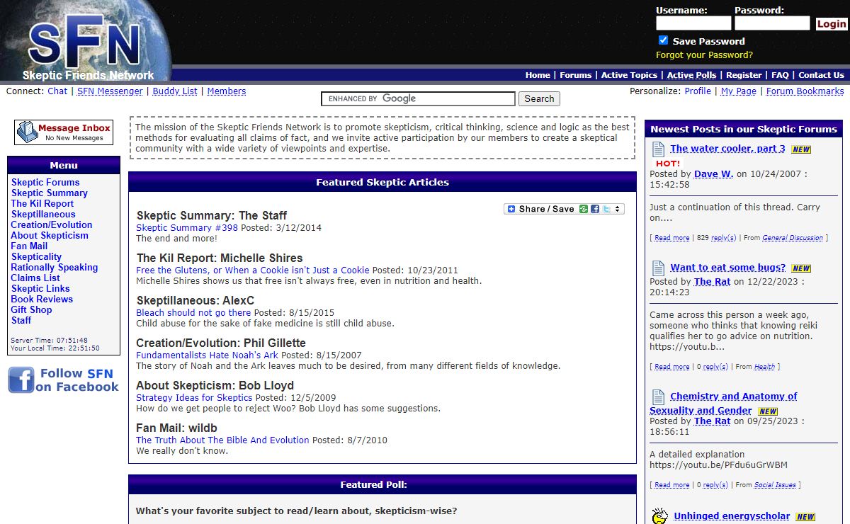 Skeptic Friends Network