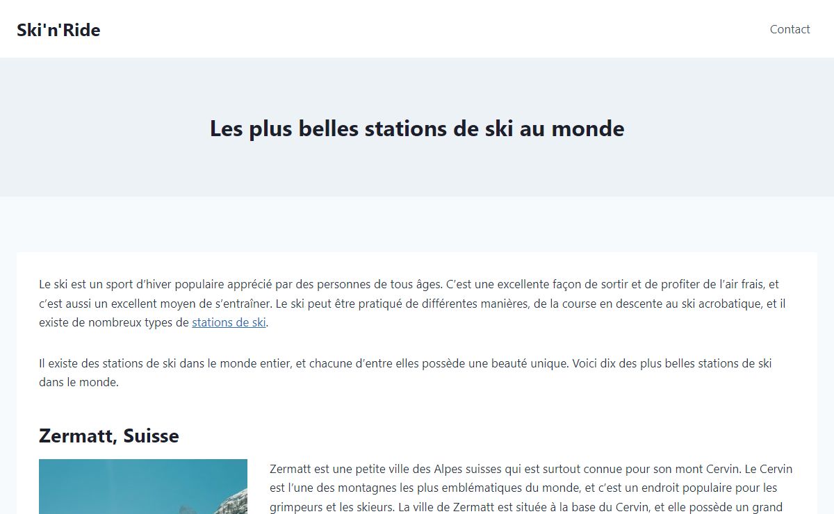 Ski'n'Ride - Les plus belles stations de ski au monde