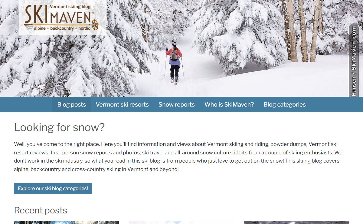 Vermont skiing, backcountry and snowboarding blog - SkiMaven