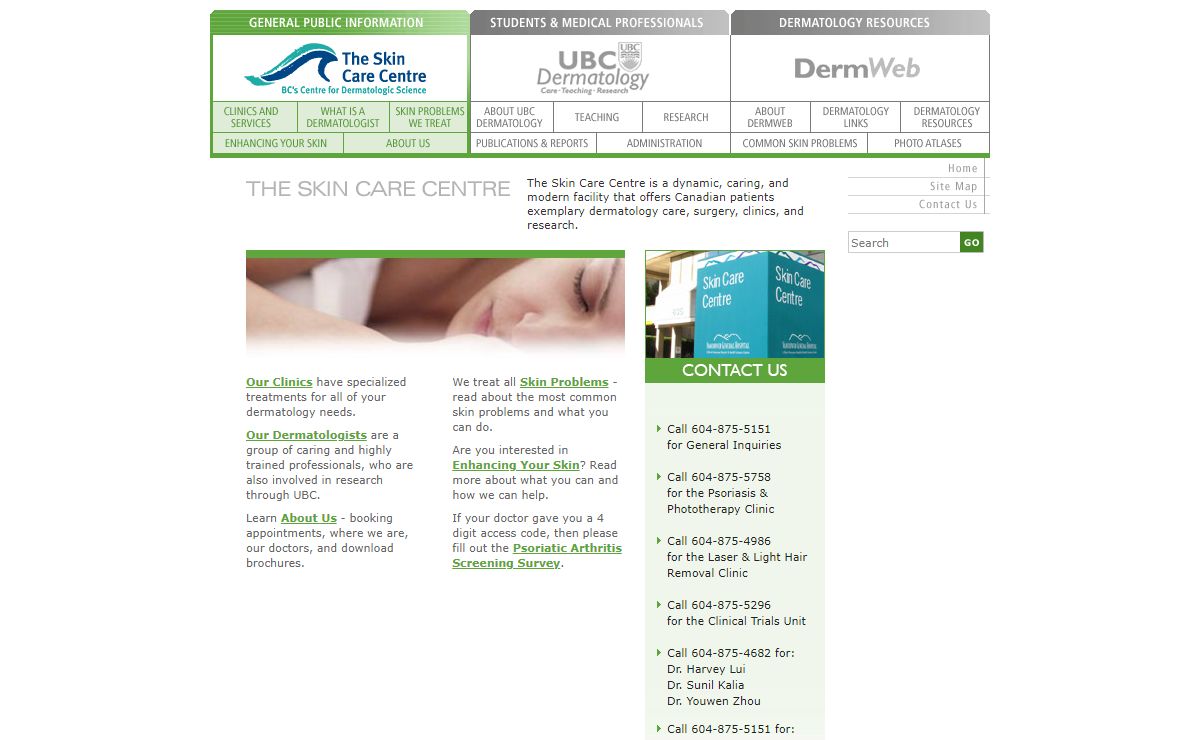The Skin Care Centre - BC's Centre for Dermatologic Science - Home