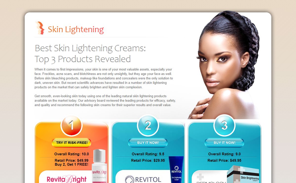 Skin Lightening Creams | Skin Whitening Products