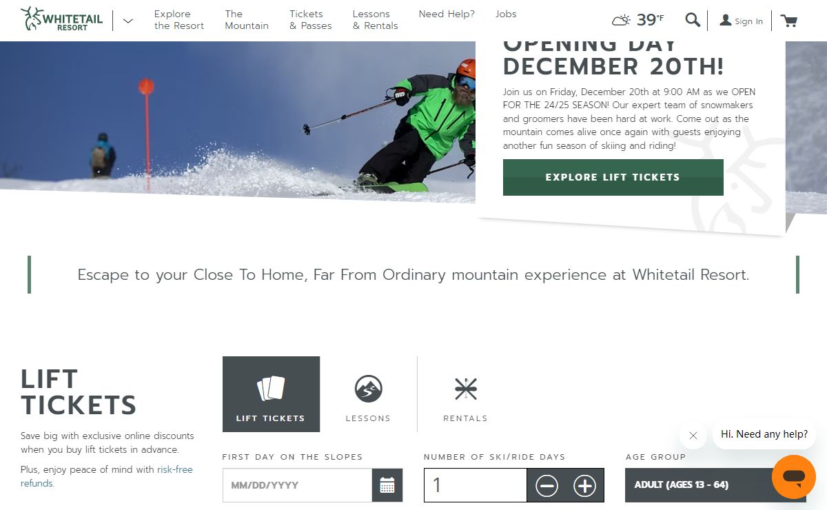 Whitetail Resort | Whitetail Mountain Resort