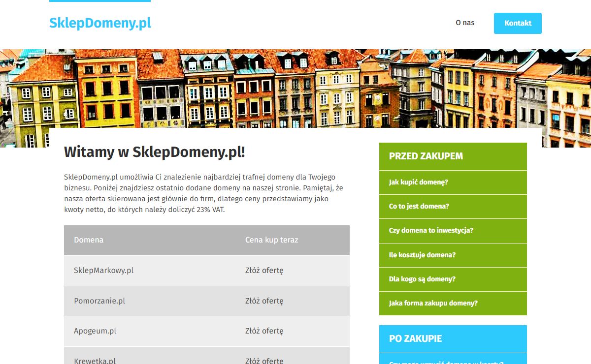 SklepDomeny.pl - Największy sklep domenowy w Polsce