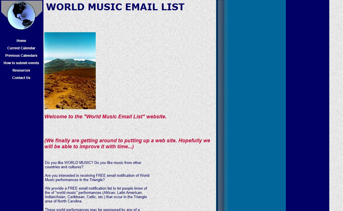 WORLD MUSIC EMAIL LIST