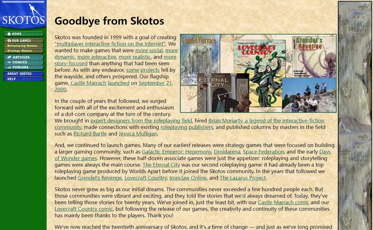Welcome to the Skotos Online Games Channel