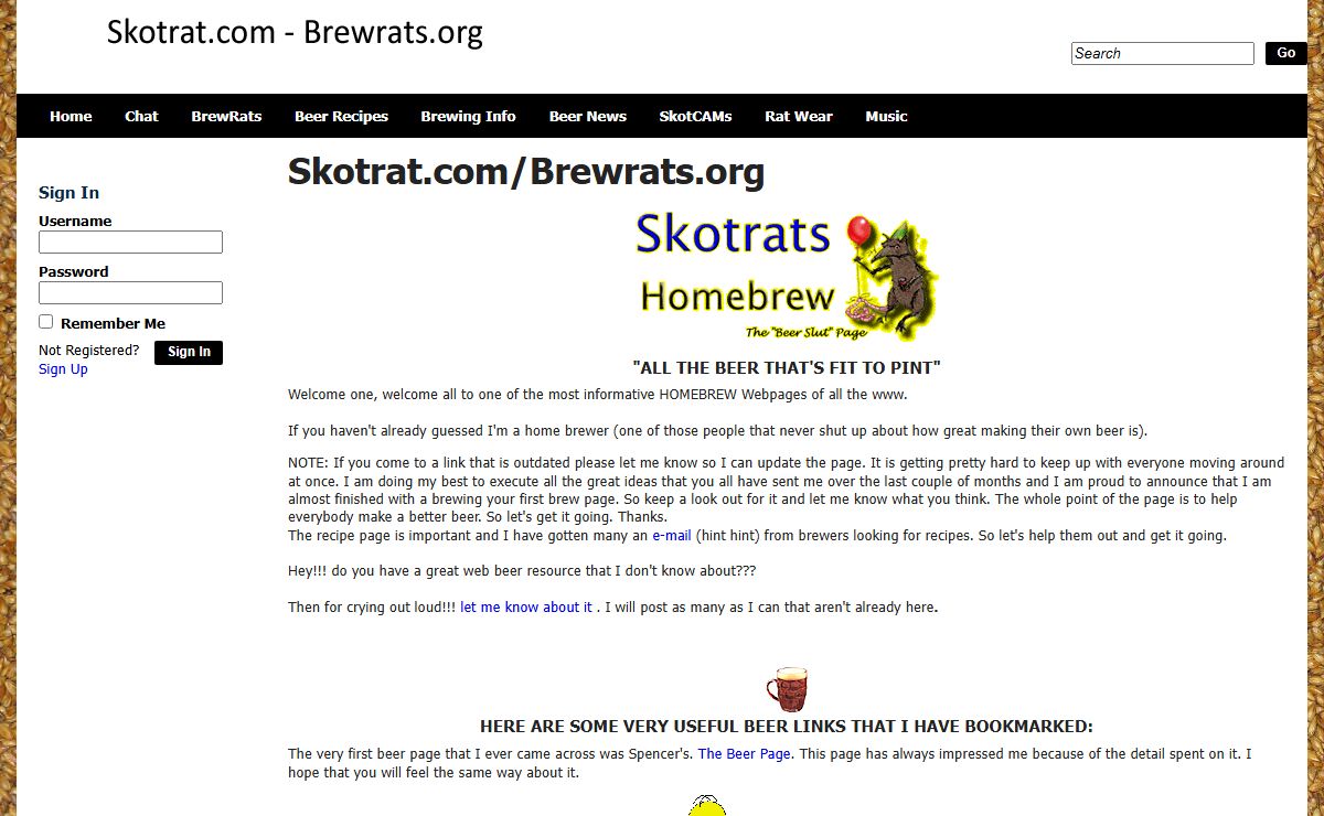 Skotrat.com/Brewrats.org - Skotrat.com/Brewrats.org
