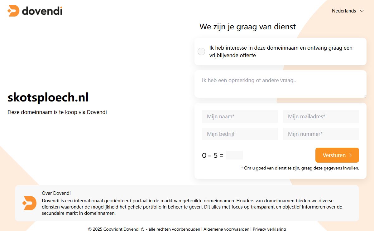Dovendi - skotsploech.nl is nu te koop