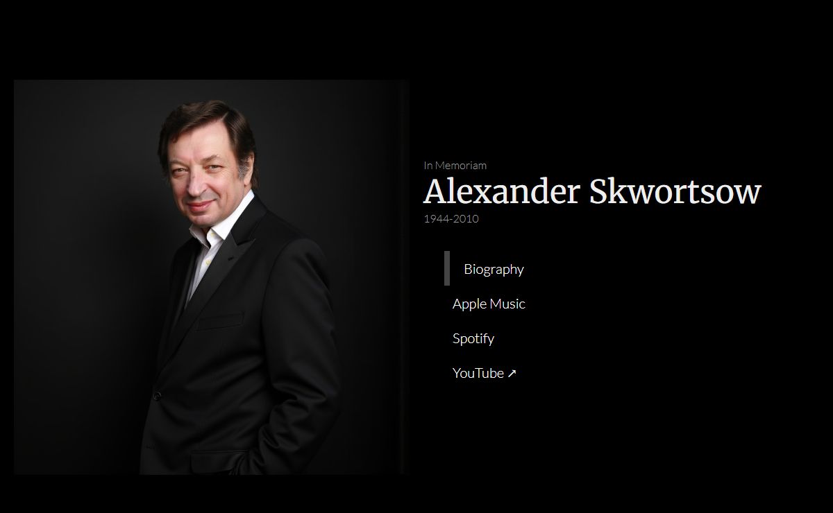 Violinist Alexander Skwortsow (1944-2010)