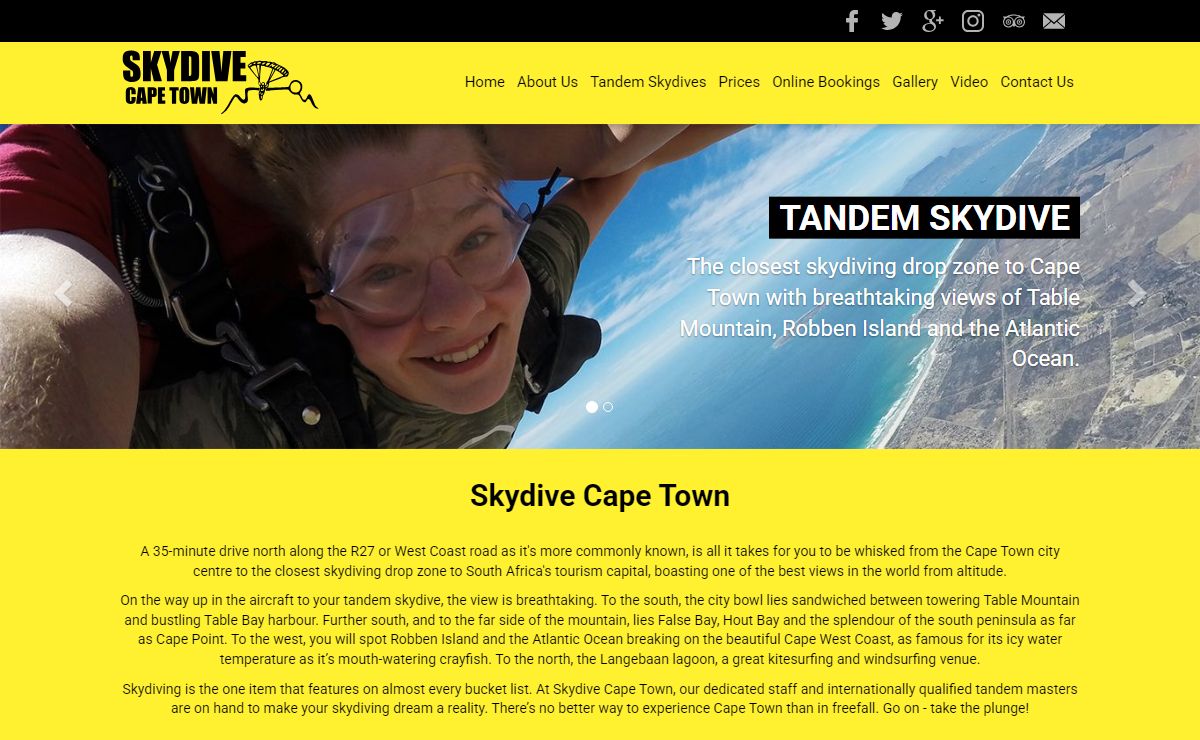 | Skydive Cape Town | Tandem Skydiving