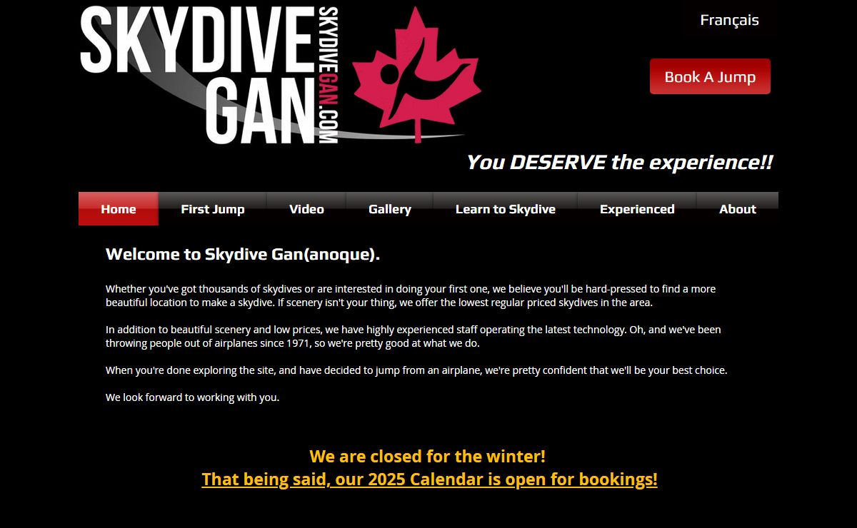 Skydive Gan - Cheapest Tandem Skydiving in Ontario and Quebec