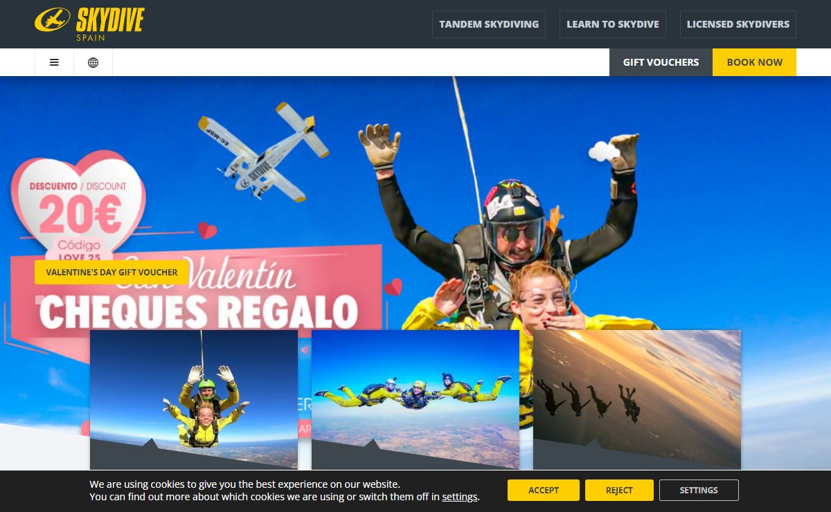 Skydive Spain | Best Skydiving in Europe | Tandem, AFF & Sport Skydiving