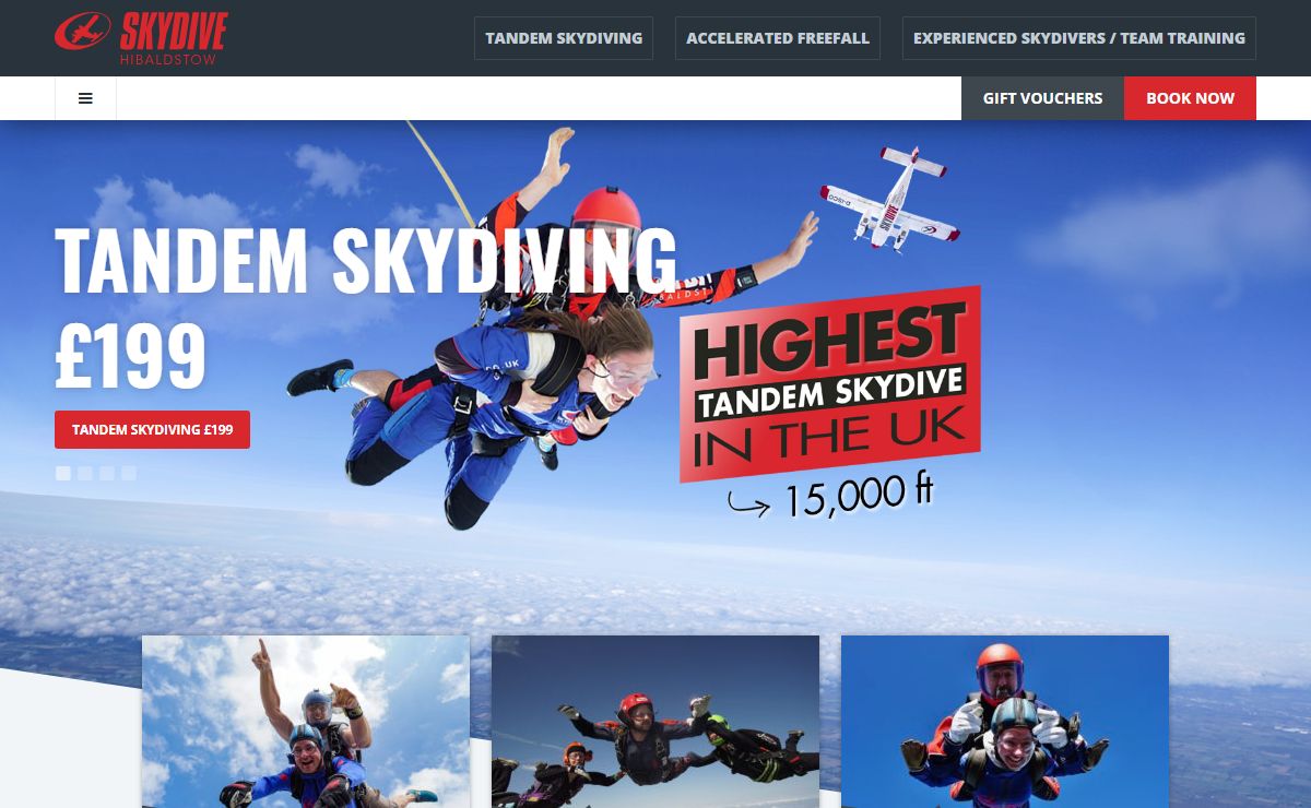Skydive Hibaldstow | Tandem and Charity Skydiving from Just £179