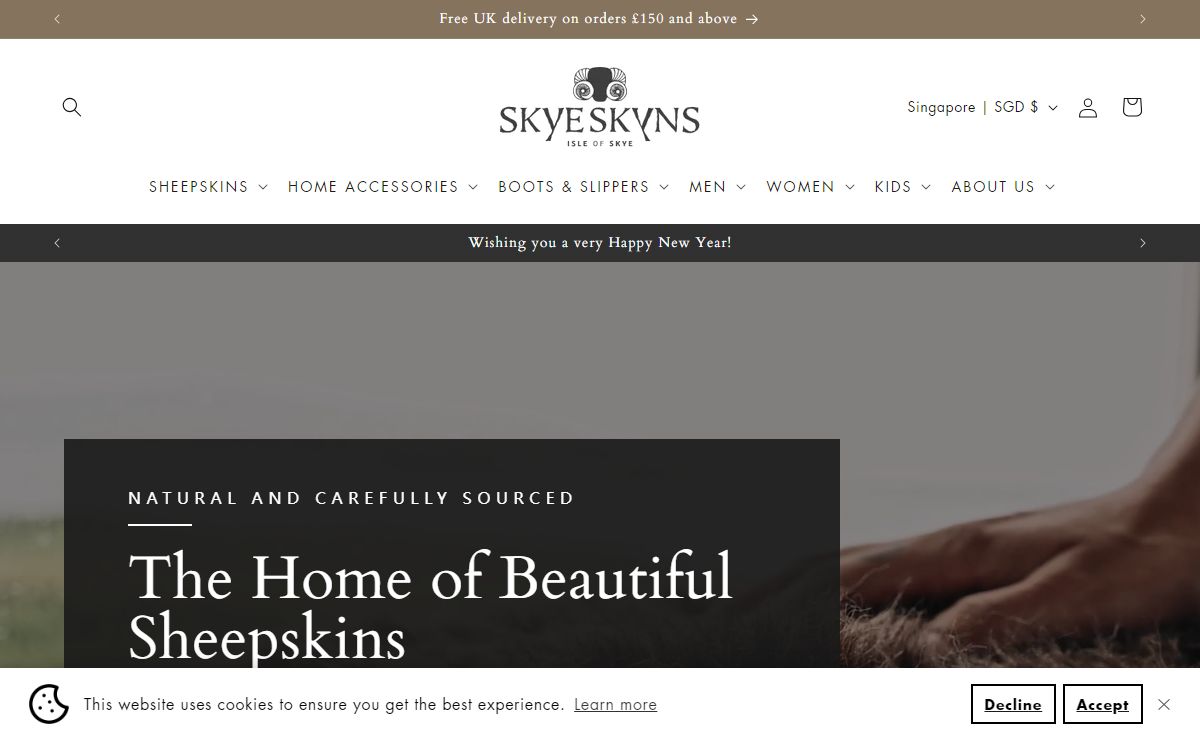Sheepskin Rugs, Clothing & Footwear | Skyeskyns UK