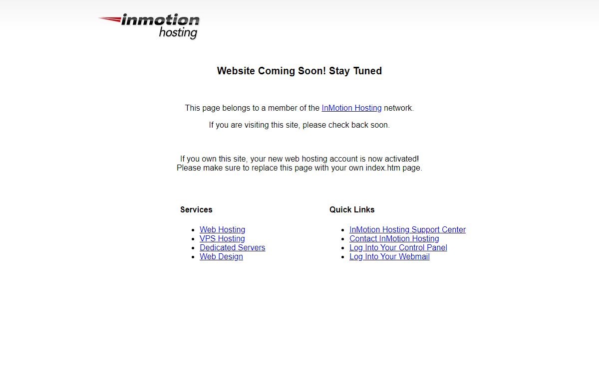 Web Hosting by InMotion Hosting