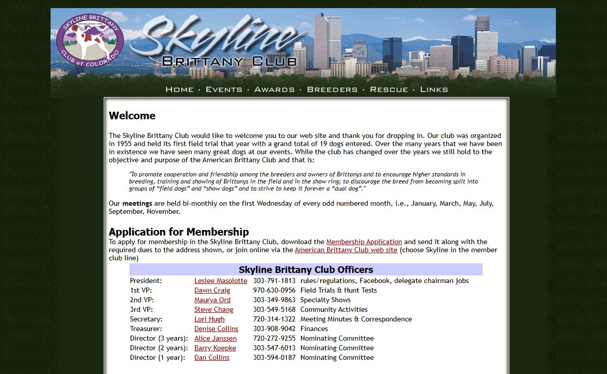 Skyline Brittany Club of Colorado