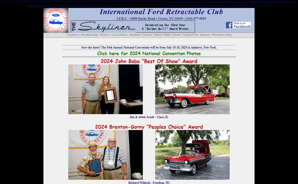 1957 Ford, 1958 Ford, 1959 Ford,International Ford Retractable Club