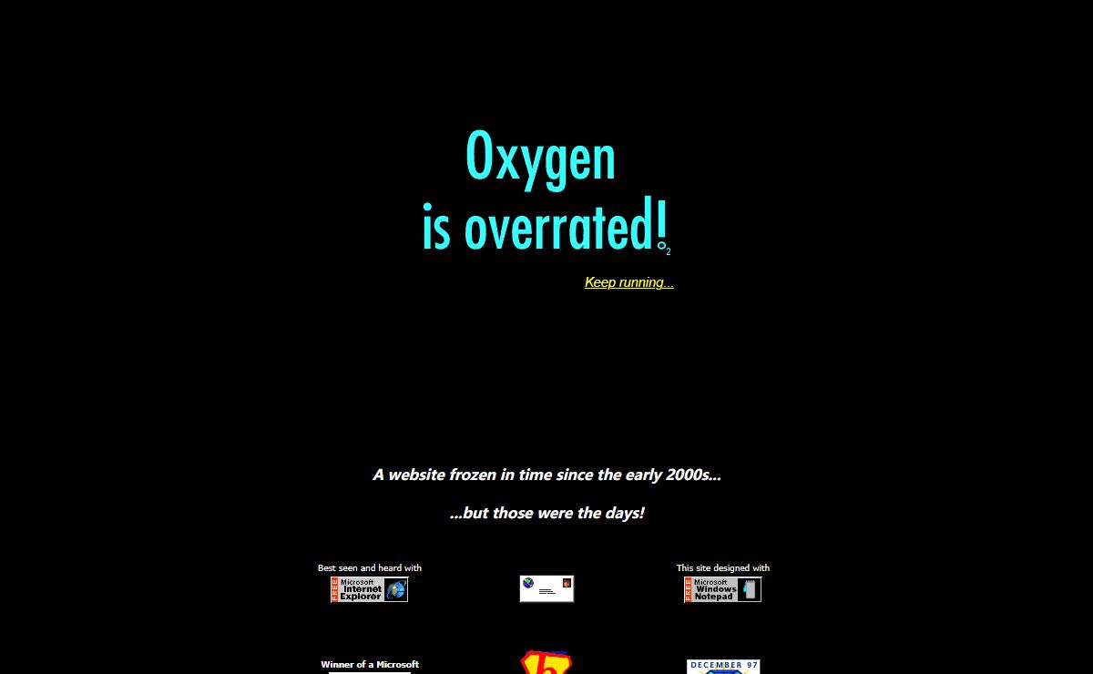 Matt Carpenter's Website - Oxygen is overrated - Keep running...
