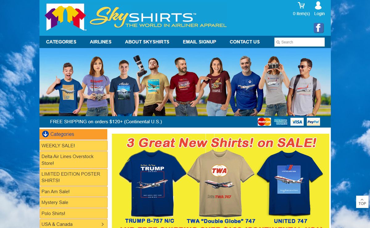 SkyShirts has the best in airline tshirts, Skyshirts.com