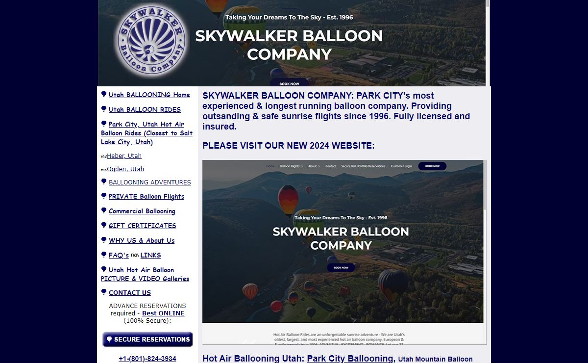 Hot Air Ballooning Utah - Year Round Balloon Rides by Skywalker Balloon Company
