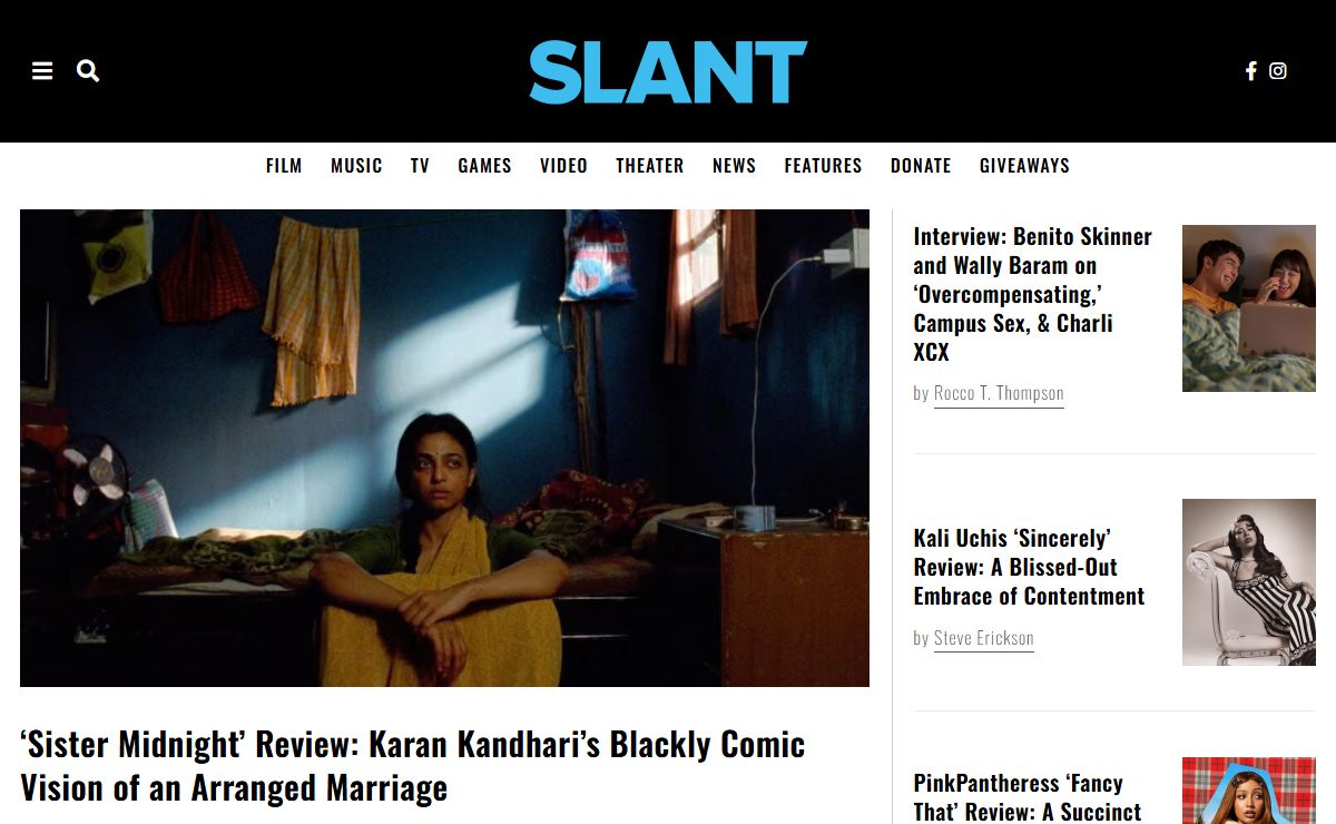 Slant Magazine - Film, Music, TV, Video, Theater, and Game Reviews, News, and Features