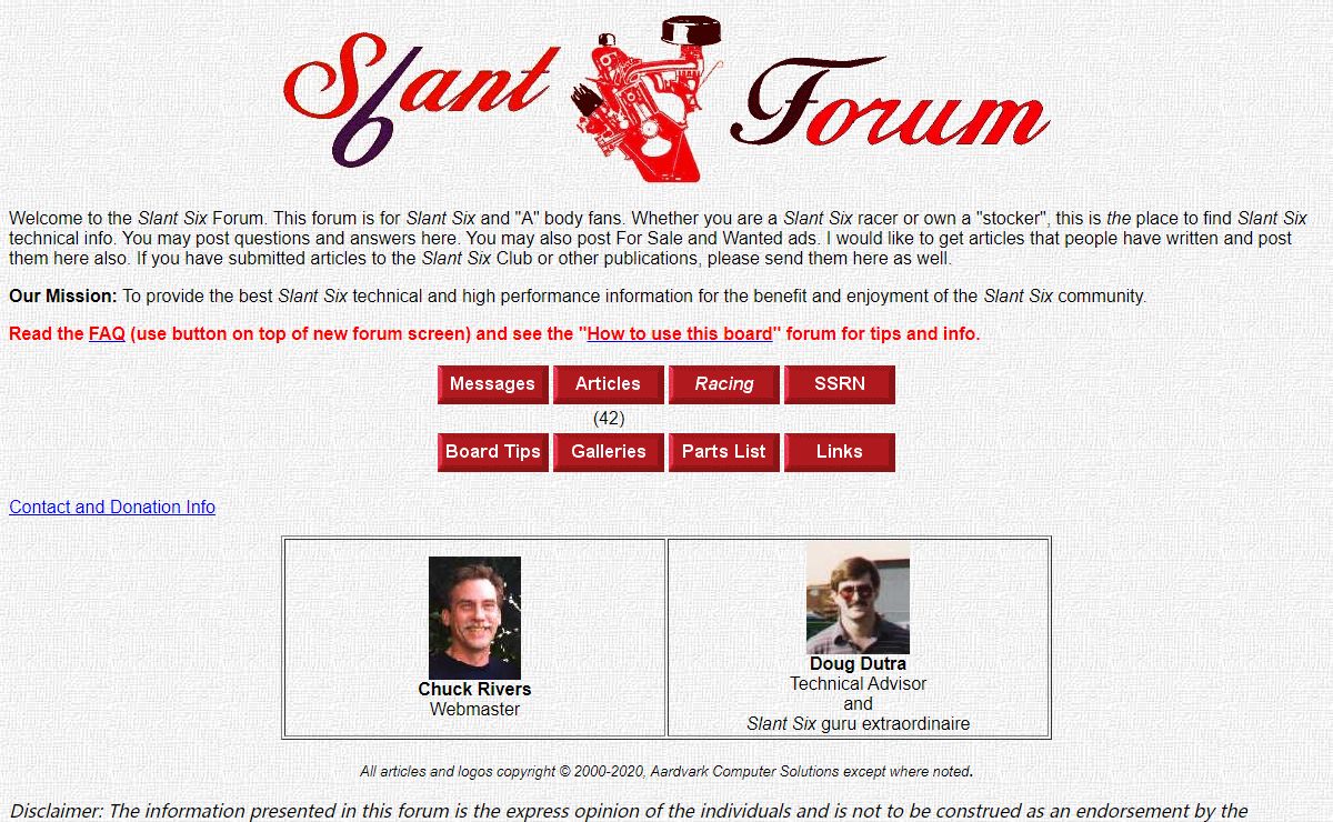 Slant Six Forum
