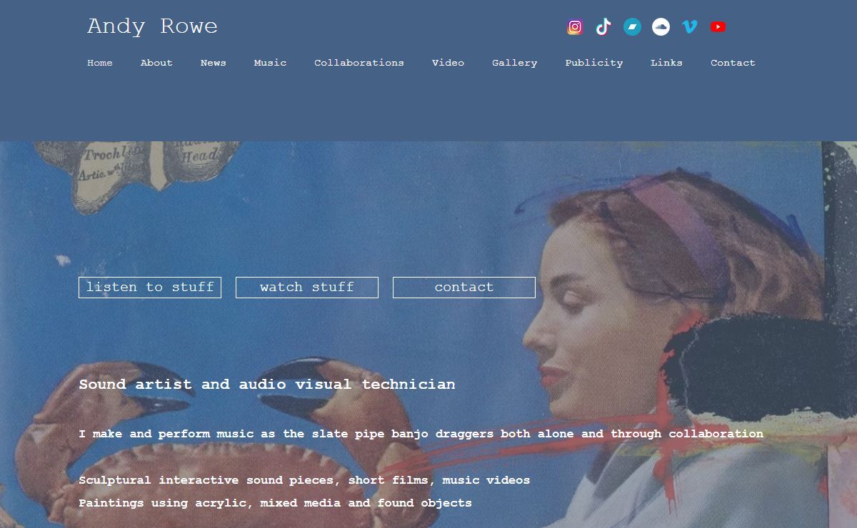 Andy Rowe | slate pipe banjo draggers | London
