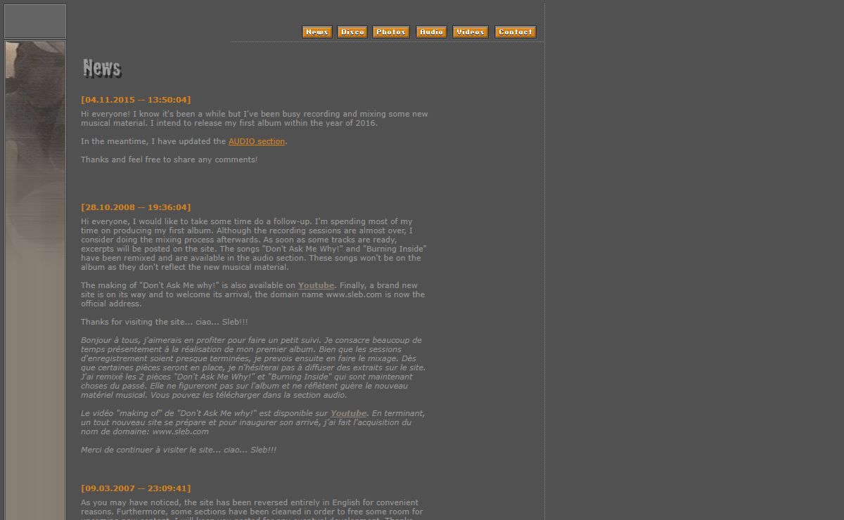 Sleb's Official Web Site >> News