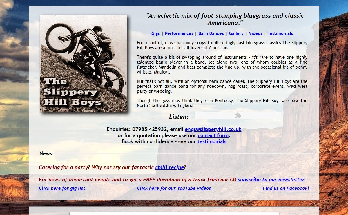 The Slippery Hill Boys, Staffordshire and Cheshire - Bluegrass, Barn Dance, Hoedown. Wedding and Party band