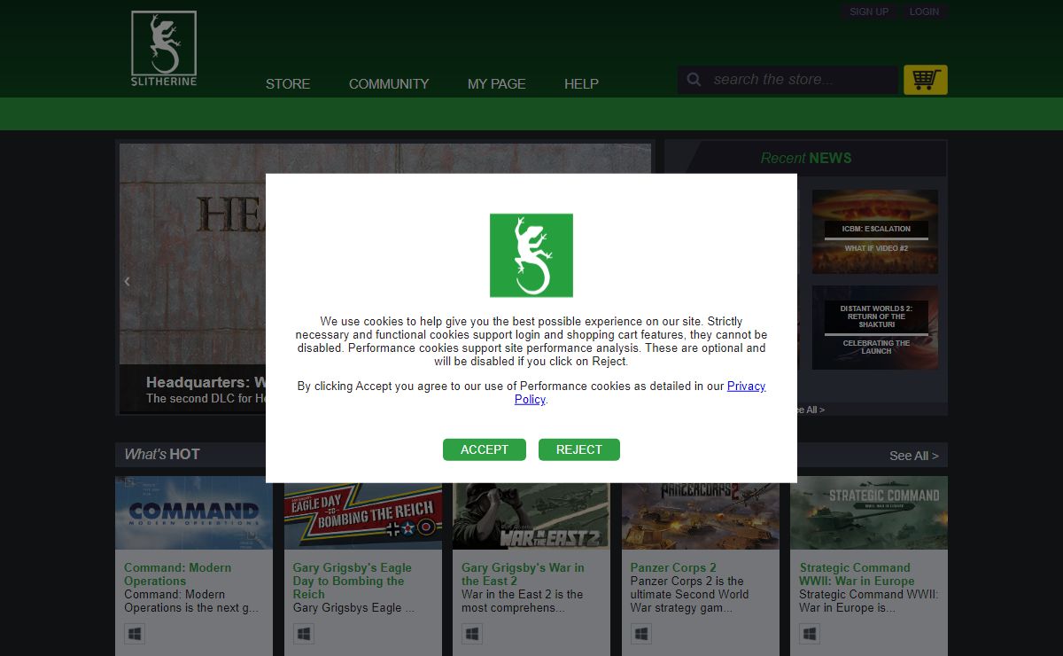 Welcome to Slitherine