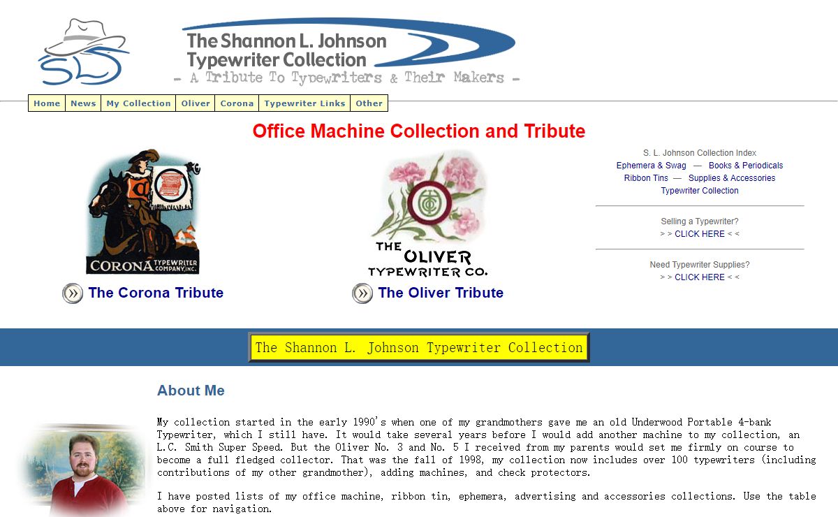 S.L. Johnson Typewriter Page