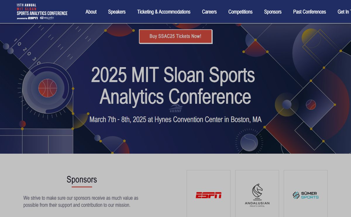 MIT Sloan Sports Analytics Conference - Sports Analytics, Business, & Technology.