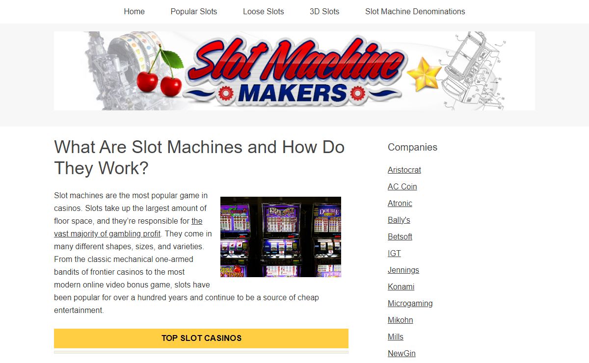 What Are Slot Machines and How Do They Work? - Slot Machine Makers