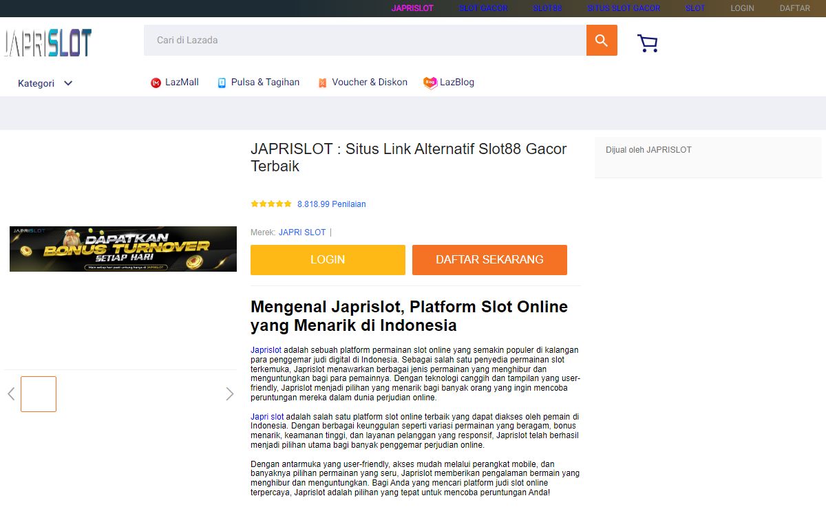 JAPRISLOT : Situs Link Alternatif Slot88 Gacor Terbaik