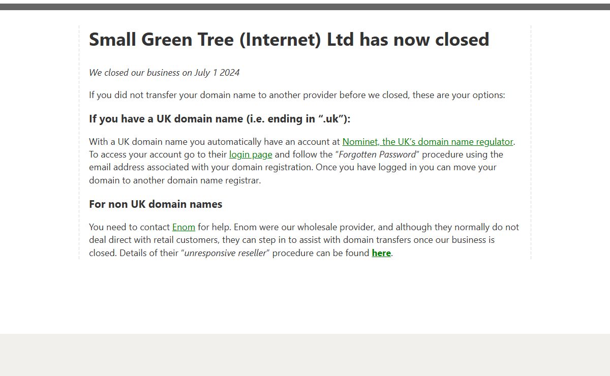 Small Green Tree (Internet) Ltd