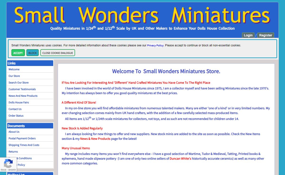 Small Wonders Miniatures - Handcrafted Miniatures
