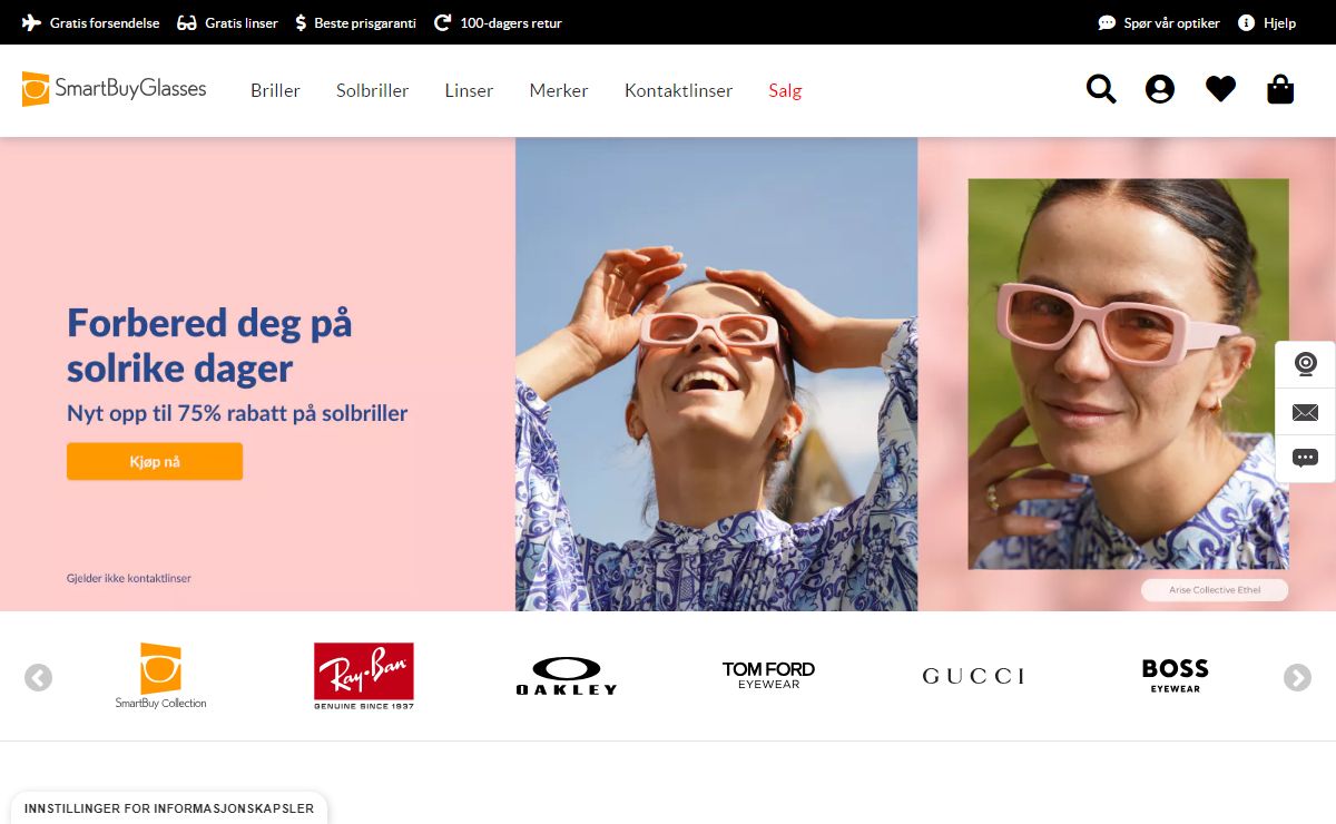 Briller og solbriller for alle - Kjøp på nett | SmartBuyGlasses Norge