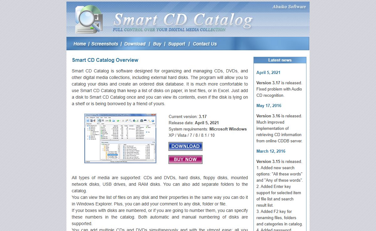 Smart CD Catalog - Disk catalog software