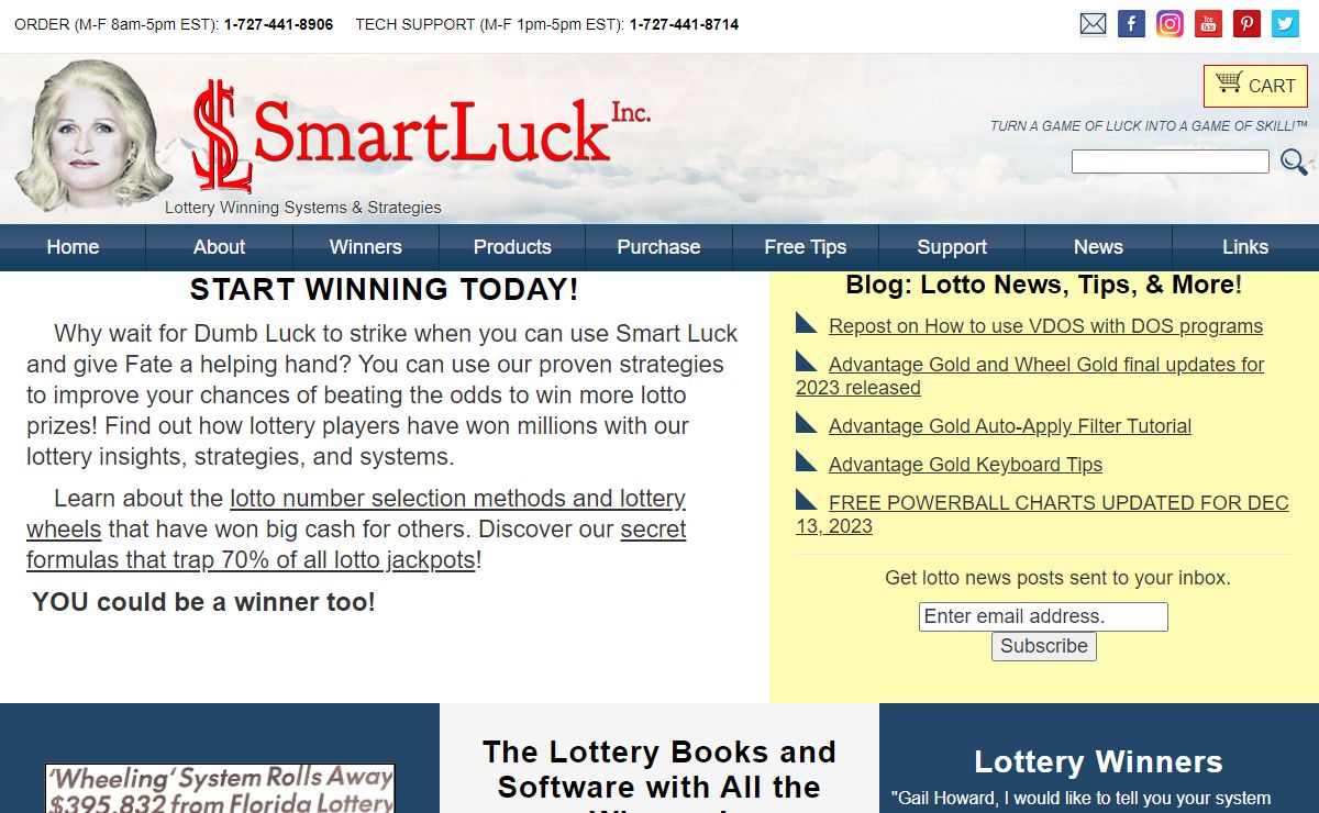 Lottery software and Winning Lotto Books - Smart Luck