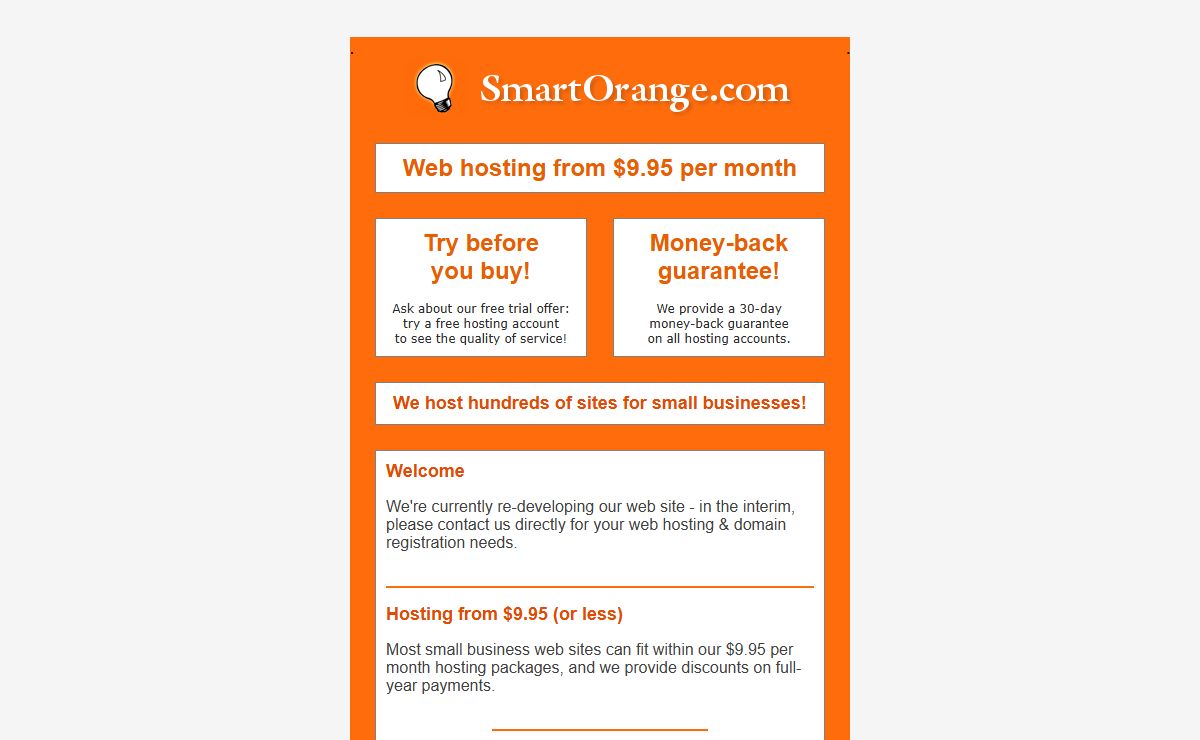 SmartOrange.com Affordable, Quality Web Hosting