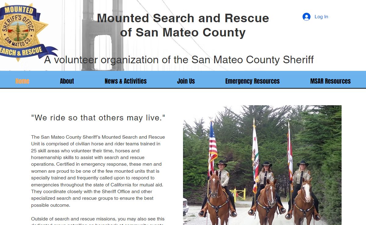 San Mateo County Mounted Search and Rescue | Home