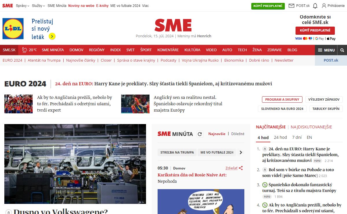 SME.sk | Najčítanejšie správy na Slovensku