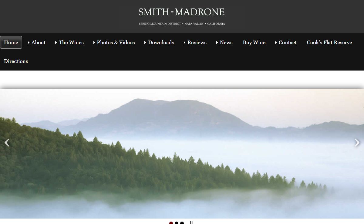 Smith Madrone Vineyards & Winery Napa Valley Riesling, Chardonnay, Cabernet Sauvignon