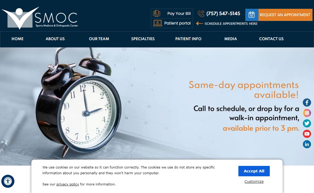 Sports Medicine & Orthopaedic Center | Orthopedic Surgeon Suffolk VA