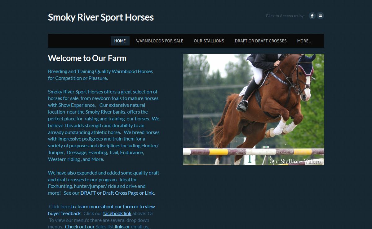 Smoky River Sport Horses - Home