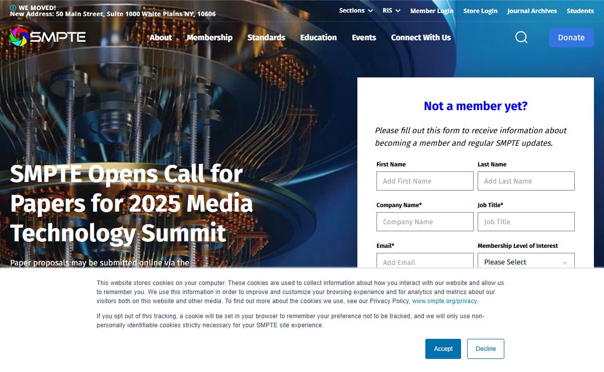 SMPTE | The home of media professionals, technologists, and engineers