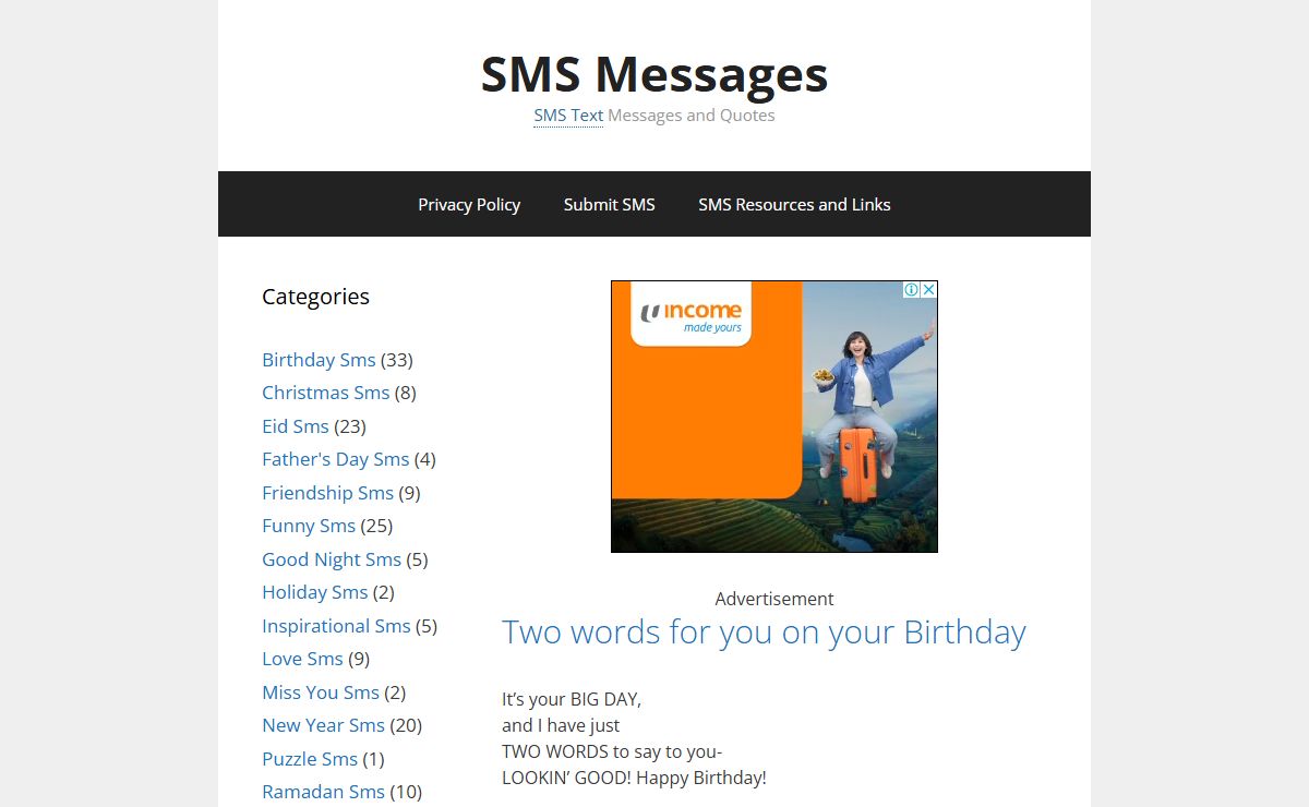 SMS Messages – SMS Text Messages and Quotes