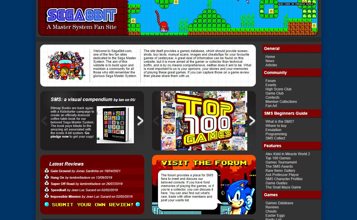 Sega8bit.com - a Sega Master System fan site