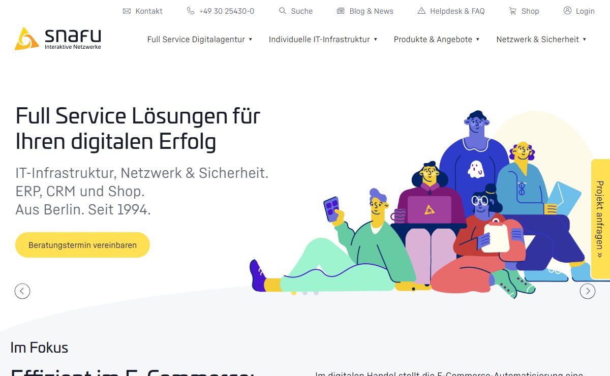 Startseite | IT-Infrastruktur & Full Service E-Commerce - snafu