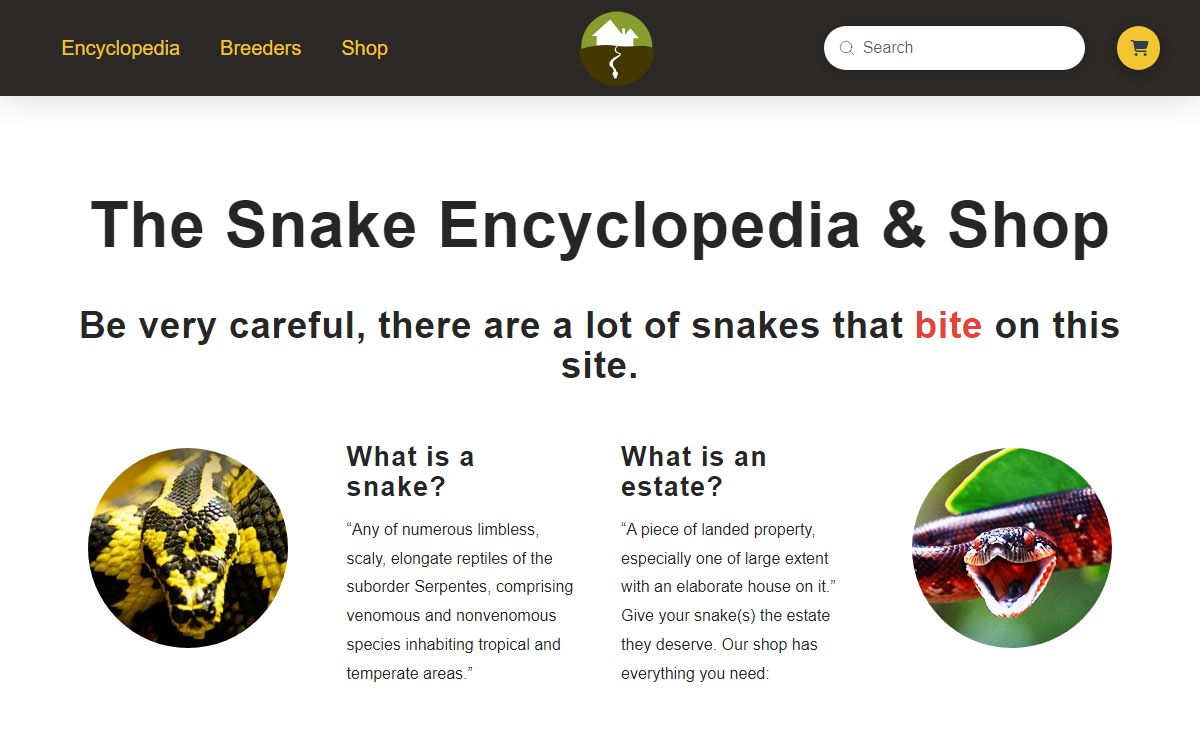 #1 Snake Encyclopedia & Snake Shop | SnakeEstate